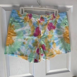 NWOT just blue tye dye shorts size XL 3” inseam
